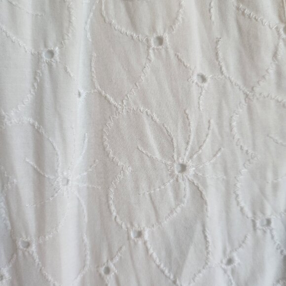 J.crew factory white eyelet button down mini dress size 6 - Picture 5 of 5